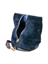 Gucci Navy Suede Web Bag Accessory arcadeshops.com