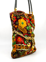 Printed Velvet Shoulder Bag Accessory arcadeshops.com