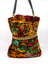 Printed Velvet Shoulder Bag Accessory arcadeshops.com