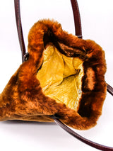 Faux Fur Top Handle Bag Accessory arcadeshops.com