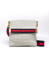 Ribbon Trimmed White Chainmail Bag Accessory arcadeshops.com