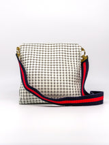 Ribbon Trimmed White Chainmail Bag Accessory arcadeshops.com