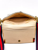 Ribbon Trimmed White Chainmail Bag Accessory arcadeshops.com