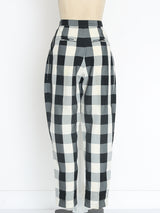 Norma Kamali Gingham Check Pants Bottom arcadeshops.com