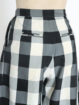 Norma Kamali Gingham Check Pants Bottom arcadeshops.com