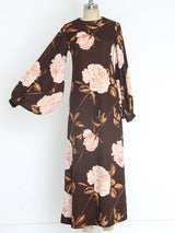 Hanae Mori Rose Printed Jersey Dress Dress arcadeshops.com