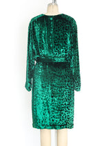 Yves Saint Laurent Emerald Velvet Skirt Ensemble Suit arcadeshops.com