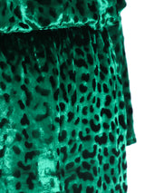Yves Saint Laurent Emerald Velvet Skirt Ensemble Suit arcadeshops.com