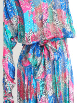 Floral Silk Chiffon Dress Dress arcadeshops.com