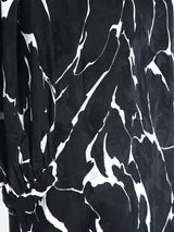 Graphic Black and White Printed Silk Dress Dress arcadeshops.com