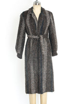 Belted Wool Striped Knit Jacket Jacket arcadeshops.com