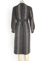 Belted Wool Striped Knit Jacket Jacket arcadeshops.com