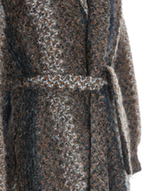 Belted Wool Striped Knit Jacket Jacket arcadeshops.com