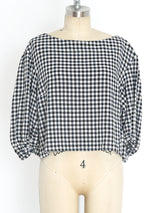 Sonia Rykiel Gingham Crop Top Top arcadeshops.com