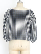 Sonia Rykiel Gingham Crop Top Top arcadeshops.com