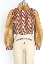 Chloe Fur Sleeve Cropped Jacket Jacket arcadeshops.com