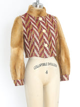 Chloe Fur Sleeve Cropped Jacket Jacket arcadeshops.com