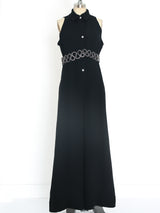 Rhinestone Belted Sleeveless Jumpsuit Suit arcadeshops.com
