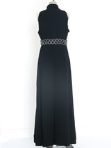 Rhinestone Belted Sleeveless Jumpsuit Suit arcadeshops.com