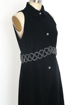 Rhinestone Belted Sleeveless Jumpsuit Suit arcadeshops.com