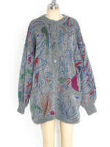 Escada Lurex Patterned Mohair Sweater Jacket arcadeshops.com