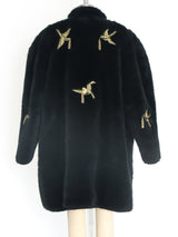 Kansai Faux Fur Coat with Swallows Jacket arcadeshops.com