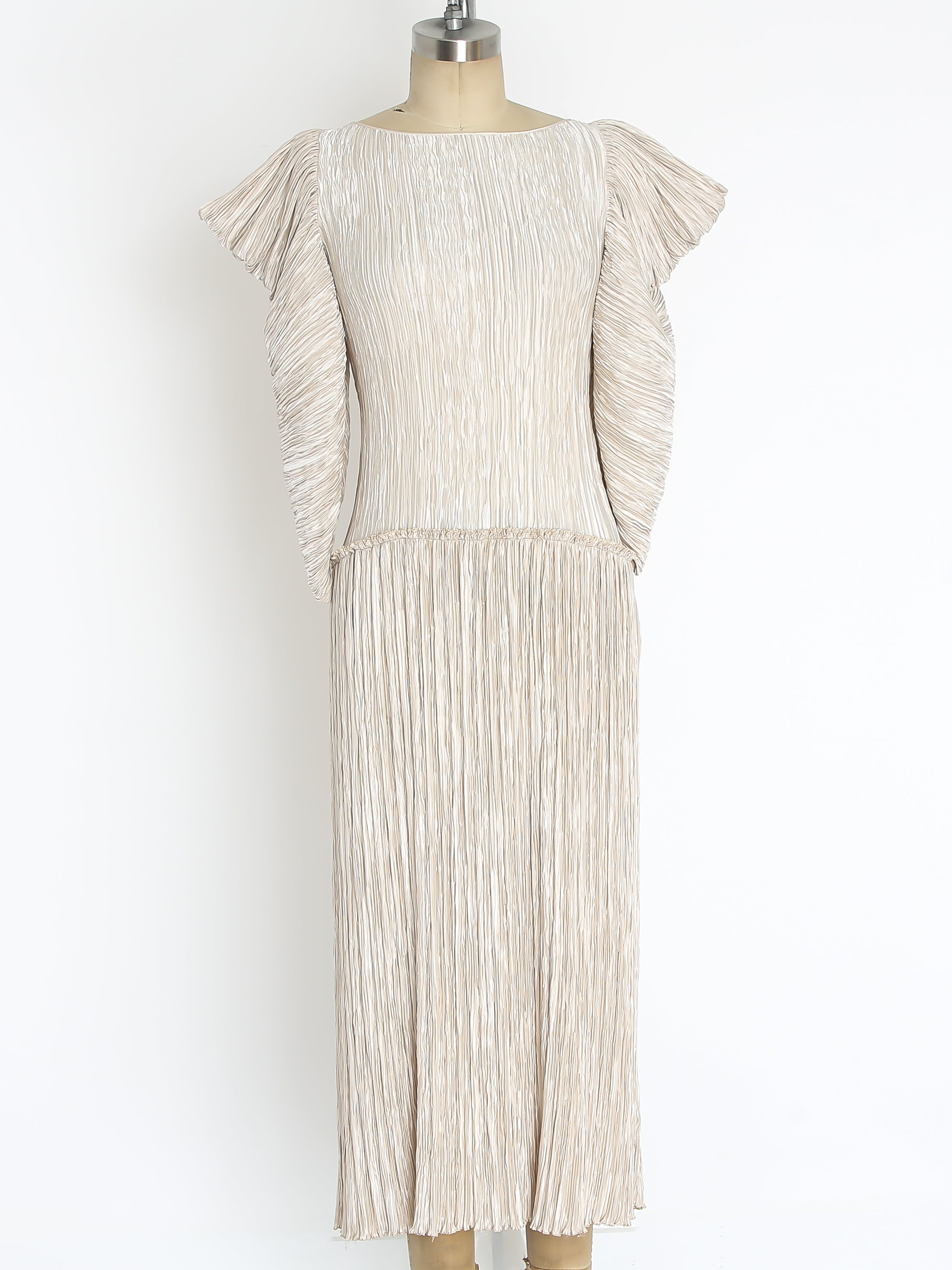 mary mcfadden pleated dress Mary McFadden" Purple Fortuny Pleated Goddess Gown