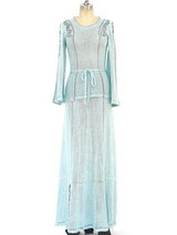 Blue and silver knit ensemble Suit arcadeshops.com