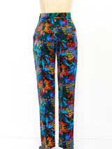 Fiorucci Floral Velveteen Pants Bottom arcadeshops.com