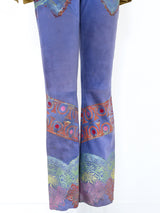 Christian Lacroix Painted Suede Pant Ensemble Suit arcadeshops.com