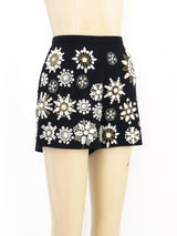 Crystal Embellished Jersey Hot Pants Bottom arcadeshops.com