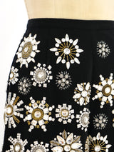 Crystal Embellished Jersey Hot Pants Bottom arcadeshops.com