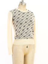 Gucci Logo Knit Sweater Top arcadeshops.com