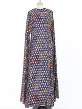 Paisley Column Gown with Statement Sleeve Dress arcadeshops.com
