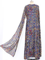 Paisley Column Gown with Statement Sleeve Dress arcadeshops.com