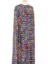 Paisley Column Gown with Statement Sleeve Dress arcadeshops.com