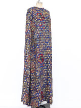 Paisley Column Gown with Statement Sleeve Dress arcadeshops.com