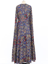 Paisley Column Gown with Statement Sleeve Dress arcadeshops.com