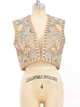 Mary McFadden Bead Embellished Vest Top arcadeshops.com