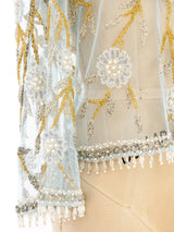 Bead Embellished Net Top Top arcadeshops.com
