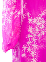 Galanos Printed Silk Chiffon Gown Dress arcadeshops.com