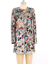 Embellished Bird and Floral Motif Jacket Jacket arcadeshops.com