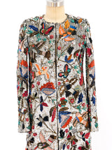 Embellished Bird and Floral Motif Jacket Jacket arcadeshops.com