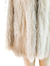 White Mongolian Lamb Fur Coat Jacket arcadeshops.com