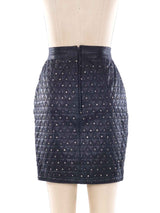 1989 Gianni Versace Embellished Quilted Leather Skirt Bottom arcadeshops.com