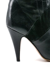 Pleat Detailed Leather Ankle Boots Accessory arcadeshops.com