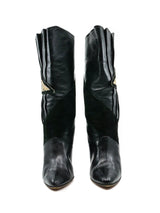 Pleat Detailed Leather Ankle Boots Accessory arcadeshops.com