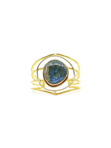 Labradorite Adorned Wire Cuff Accessory arcadeshops.com