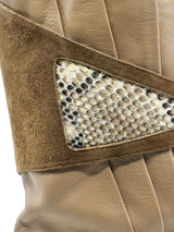 Pleat Detailed Leather Ankle Boots Accessory arcadeshops.com