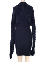 Alaia Chenille Striped Knit Dress Dress arcadeshops.com